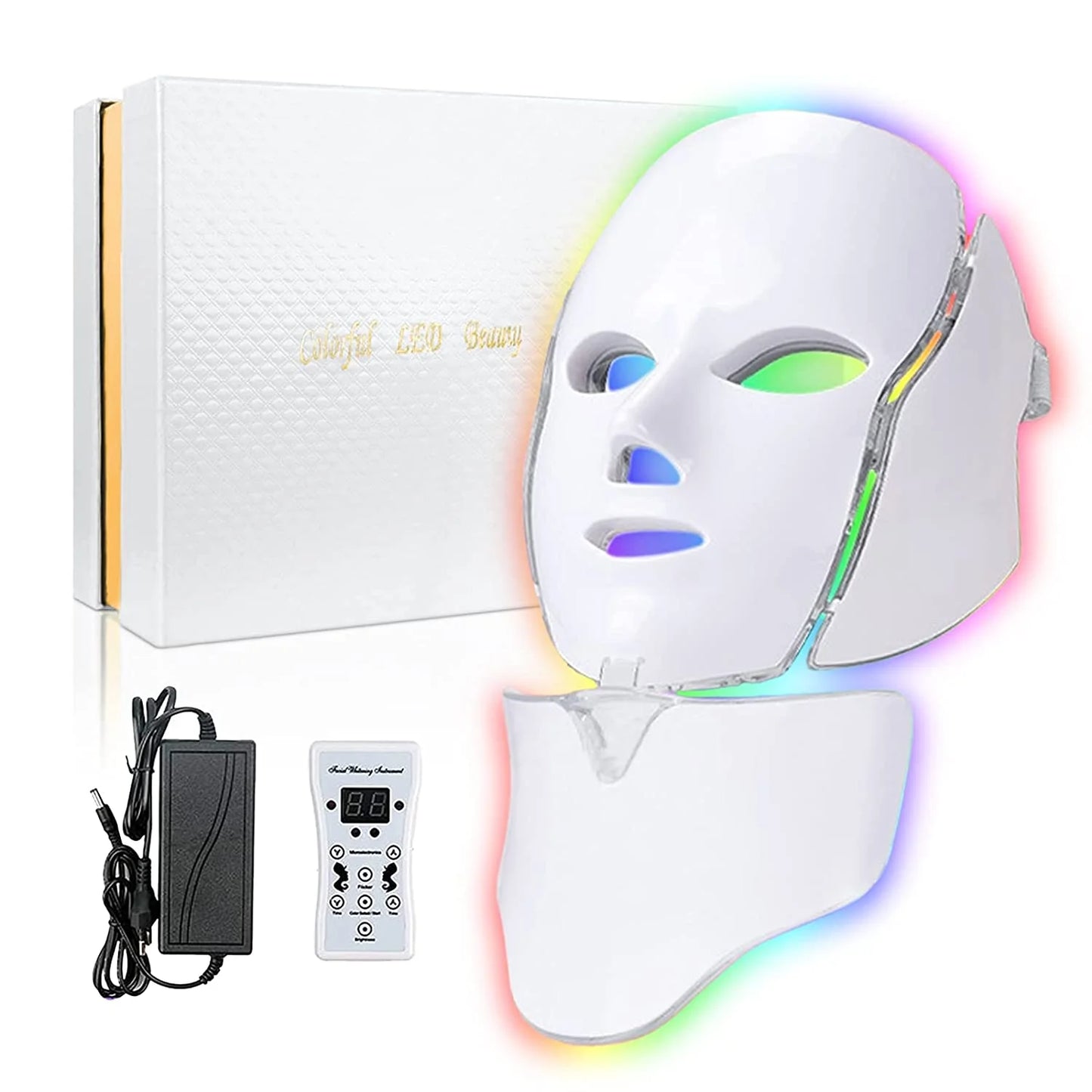 AuraGlow™ 7-Color LED Face Mask