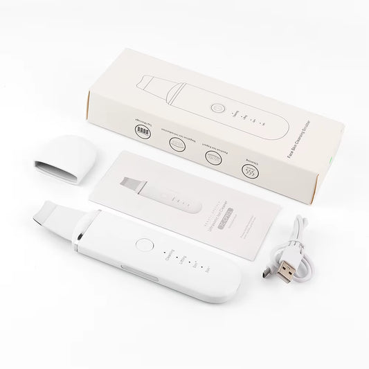 6 Mode Ultrasonic Facial Skin Scrubber Deep Peeling Cavitation Acne Blackhead Remover Facial Spatula Lift Machine Skin Care